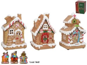 Christmas House with LED 12x10.5x17cm