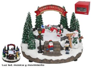 Skating Rink Scene With Led And Music