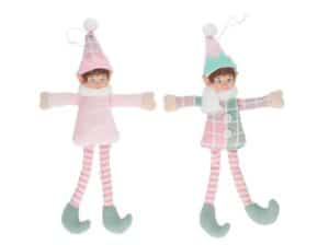 Elf Figure Pendant Xmas  2 Assorted models Pastel