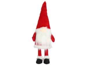 Gnome Hugo with Light- Up Nose Led 24x16x58 Cm