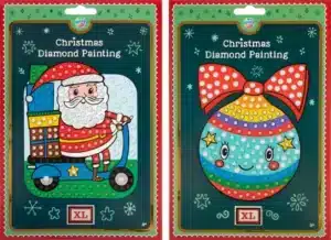Christmas Diamond Painting A5 with  Stones, 2 assorted models