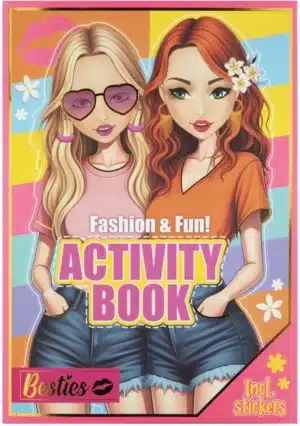 Besties Activity Book A4, 24 Sheets with Stickers
