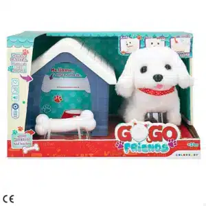 Plush Dog GoGo Friends Who Walks and Thieves with Casota and Bone