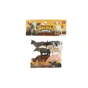 Animal World - Bag 6 Animals Farm 10/12 cm  Includes 6 pieces