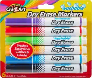 Cra-z-art Pack of 6  Cra-Z-Art Kids Washable Broadline Dry Erase Markers