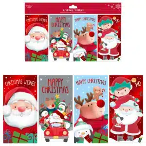 Christmas Money Wallet Cute Pack of 4