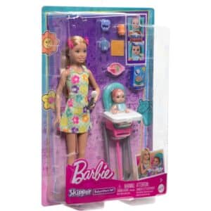 Barbie Skipper Babysitters Inc & Playset, Includes Doll, Baby, And Mealtime Accessories, 10 Piece Set