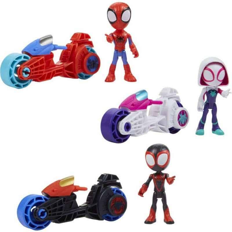 Marvel Spidey and His Amazing Friends, Spidey Action Figure with Toy Motorcycle Assorted - Image 3