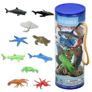 Pack of 10 7cm Sea Animals In PVC Tube With Handle