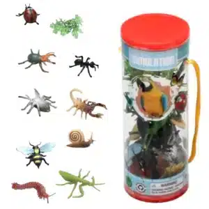 Pack of 8 7cm Insects In PVC Tube With Handle
