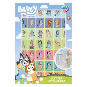 Bluey Glitter Sticker Book A5, 8 Sheets