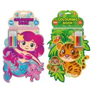 Animal Shaped Colouring Book, 30x22cm, 2 Assorted Models