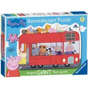 Ravensburger 24 Pcs Floor Puzzle Peppa Pig Bus 37x27x6 cms