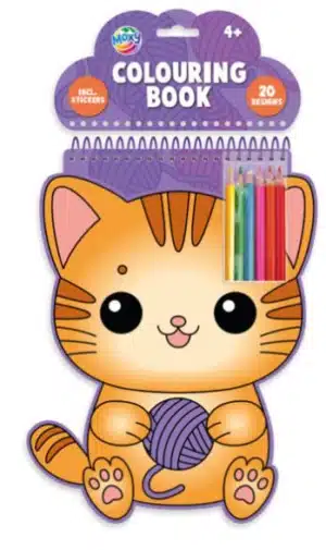 Kitten Shaped Colouring Book, 30x22cm