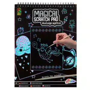 Magical Scratch Pad, A4, 20 Sheets + Pen
