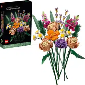 LEGO Botanicals Flower Bouquet - Artificial Flowers Set for Adults incl. Roses, Snapdragons, Poppies, Asters & Daisies - Home Decor Gift Idea for Women and Men - Botanical Collection