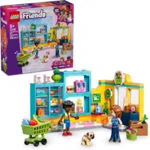 LEGO Friends Heartlake City Mini Supermarket - Toy Shop w/ 2 Mini Dolls, Pet Dog Figure, Cash Register & Play Food Accessories - Birthday Gift for 5+...