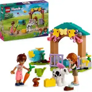LEGO Friends Autumn’s Baby Cow Shed, Farm Animal Toy Playset for 5 Plus Year Old Girls, Boys & Kids, with 2 Mini-Doll Characters, Calf and Bunny Rabbit Figures