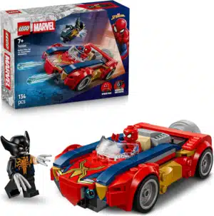 LEGO | Marvel Spider-Man Car vs. Venomized Wolverine - Superhero Toy w/a Car Model