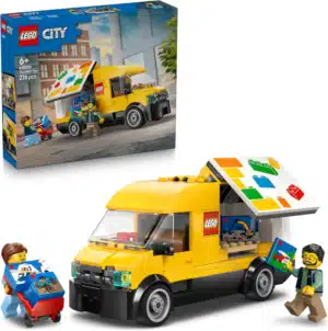 LEGO City The Van Toy - Delivery Truck Model Building Kit w/ 2 Minifigures, Trolley & Accessories