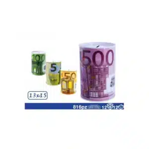 Metal Money Box Euro Sign 13x15cms