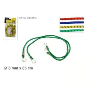 Large Car Elastic Rope with hooks( 2Pcs  85 Cm 8mm)