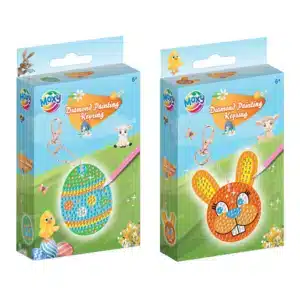 Easter Diamond Painting Keyring, 2 Assorted Models