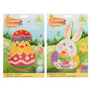 Easter Diamond Painting A5 with Stones, 2 Assorted