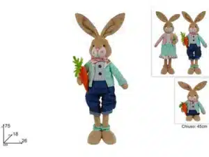 Extendable Easter Bunny 45- 75 Cm 2 Assorted models