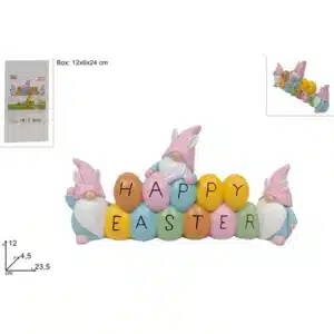 Ceramic Gnome Easter Decoration