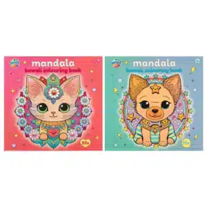 Mandala Kawaii Colouring Book, 20 Sheets