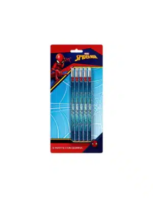 Spiderman 5 :Pieces Pencils with Topper