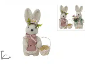 Easter Decoration Dressed Up Bunny 26cm ( 2 Assorted)