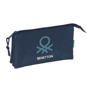 Benetton Triple Compartment Pencilcase Anthracite