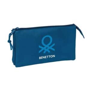 Benetton Triple Compartment Pencilcase Marine