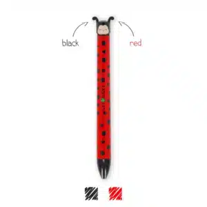 Legami 2 Colour Click & Clack Ballpoint Pen Ladybird