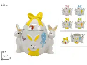 Easter Ceramic Cookie Jar 10cm
