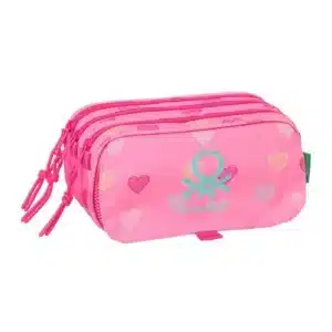 Big Triple Pencil Case Benetton Heart