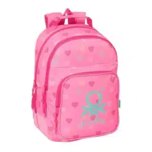 Benetton Double Compartment Backpack Heart