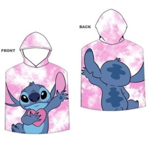 Microfibre Beach Poncho Lilo & Stitch  55x110cms