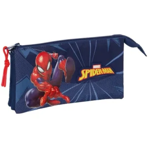 Triple Compartment Spiderman Pencilcase