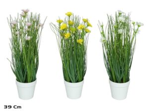 Artificial Plant Daisy Grass In Pot-39cm