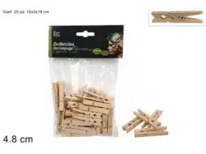 Craft Wooden Pegs 4.8cm 25pz