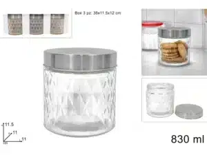 Glass Jars With Aluminium Rim with lid