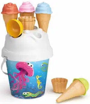 Beach Bucket Fish with Ice Cream Cone Moulds - Diameter 18cms