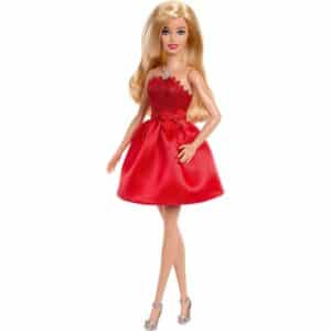 BBarbie Mattel 80th Anniversary Ruby-Red Celebration Fashion Doll Wearing Red Dress With Accessories