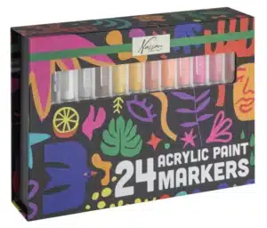 Nassau Coloured Acrylic Marker Set of 24 Pcs