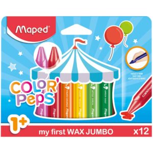 Maped Color’Peps My First Jumbo Triangular Wax Crayons x12