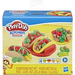 Play-Doh Kitchen Creations Play Set, Fruit Press, Cheese Pizza, Tacos & Tortillas