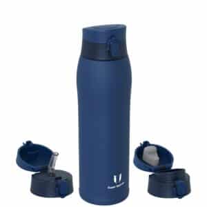 Super Sparrow Enjoy Series 950ml Stainless Steel Bottle With Straw Oxford Blue Dual Cap